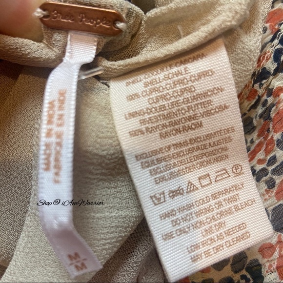 Free People rare abstract print crinkle top *shop@iamwarrior - Picture 10 of 12